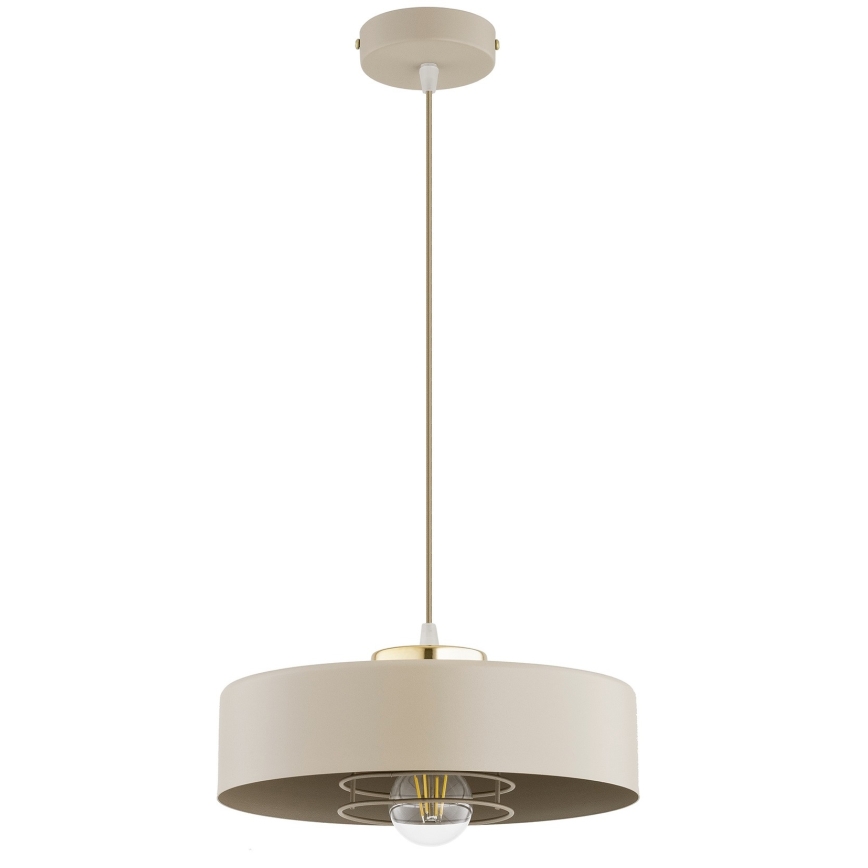 Brilagi - Rippvalgusti kaabliga 1xE27/60W/230V läbimõõt 30 cm beež/kuldne