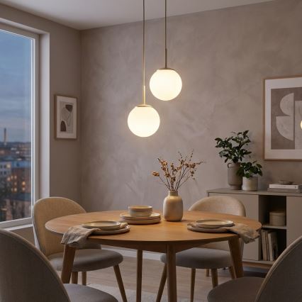 Brilagi - Rippvalgusti kaabliga 2xE27/60W/230V beež/kuldne