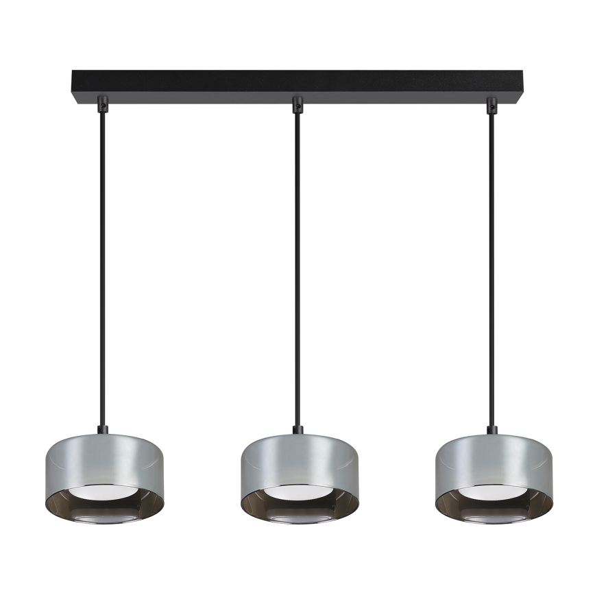 Brilagi - rippvalgusti kaabliga AURA LUX 3xGX53/30W/230V must/suitsune