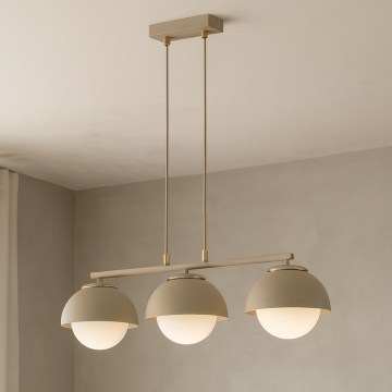 Brilagi - Rippvalgusti kaabliga COSMO 3xE27/60W/230V beež/kuldne
