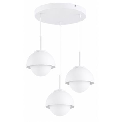 BRILAGI - Rippvalgusti kaabliga COSMO 3xE27/60W/230V valge/kuldne