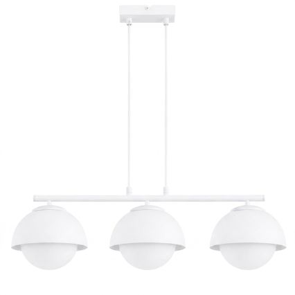 BRILAGI - Rippvalgusti kaabliga COSMO 3xE27/60W/230V valge/kuldne