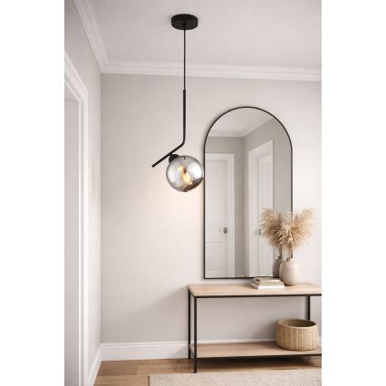 Brilagi - rippvalgusti kaabliga DIOR 1xE27/60W/230V must/suitsuhall