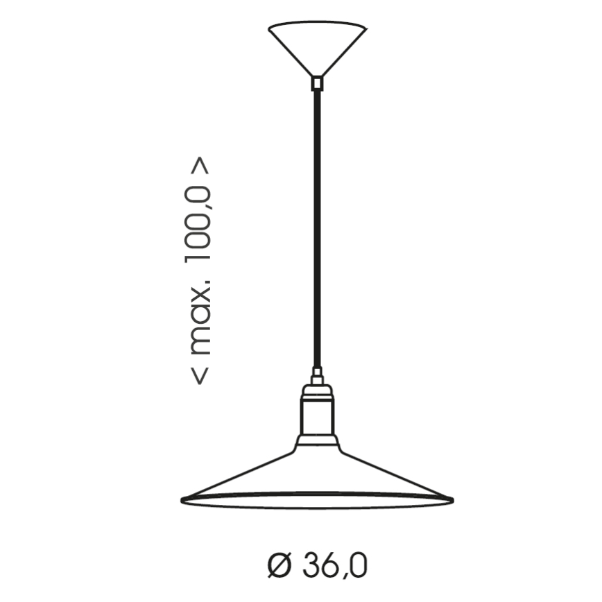 Brilagi - Rippvalgusti kaabliga FORGE 1xE27/60W/230V läbimõõt 36 cm pruun