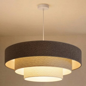 Brilagi - Rippvalgusti kaabliga LUNETA 3xE27/60W/230V läbimõõt 80 cm hall/kreem/valge