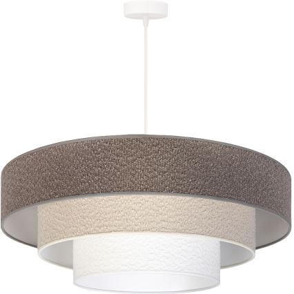 Brilagi - Rippvalgusti kaabliga LUNETA 3xE27/60W/230V läbimõõt 80 cm hall/kreem/valge