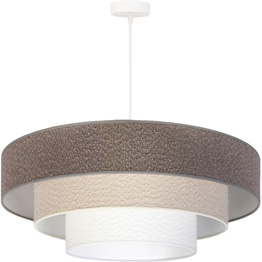 Brilagi - Rippvalgusti kaabliga LUNETA 3xE27/60W/230V läbimõõt 80 cm hall/kreem/valge