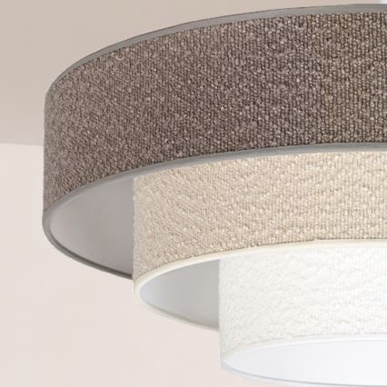 Brilagi - Rippvalgusti kaabliga LUNETA 3xE27/60W/230V läbimõõt 80 cm hall/kreem/valge