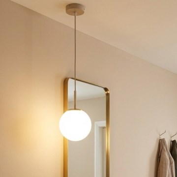 Brilagi - rippvalgusti kaabliga MILO ECRU 1xE27/60W/230V beež/kuldne