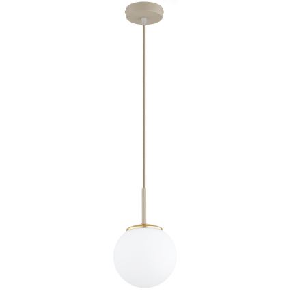 Brilagi - rippvalgusti kaabliga MILO ECRU 1xE27/60W/230V beež/kuldne