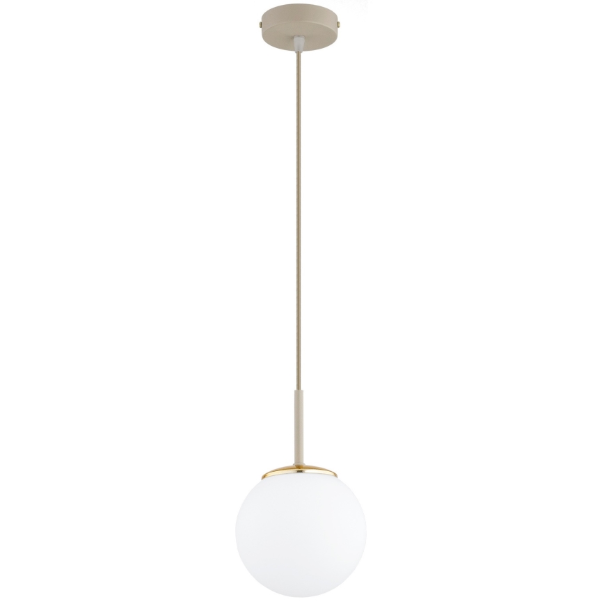 Brilagi - rippvalgusti kaabliga MILO ECRU 1xE27/60W/230V beež/kuldne