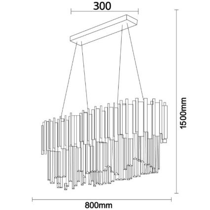 Brilagi - Rippvalgusti kaabliga PLAZA 10xE14/40W/230V
