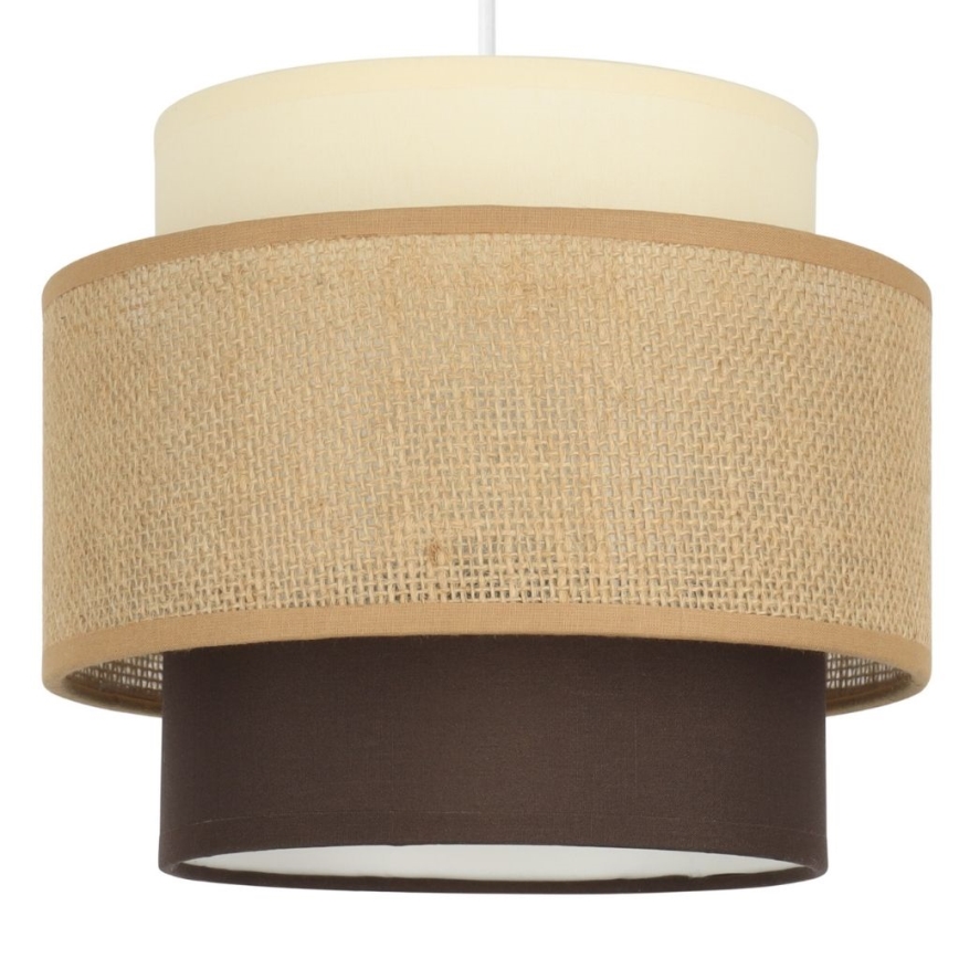 Brilagi - Rippvalgusti kaabliga RESNA 1xE27/60W/230V läbimõõt 20 cm beež/must