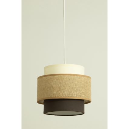 Brilagi - rippvalgusti kaabliga RESNA 3xE27/60W/230V, läbimõõt 45 cm, beež/must