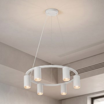 Brilagi - rippvalgusti kaabliga SELE 6x GU10/30W/230V, valge