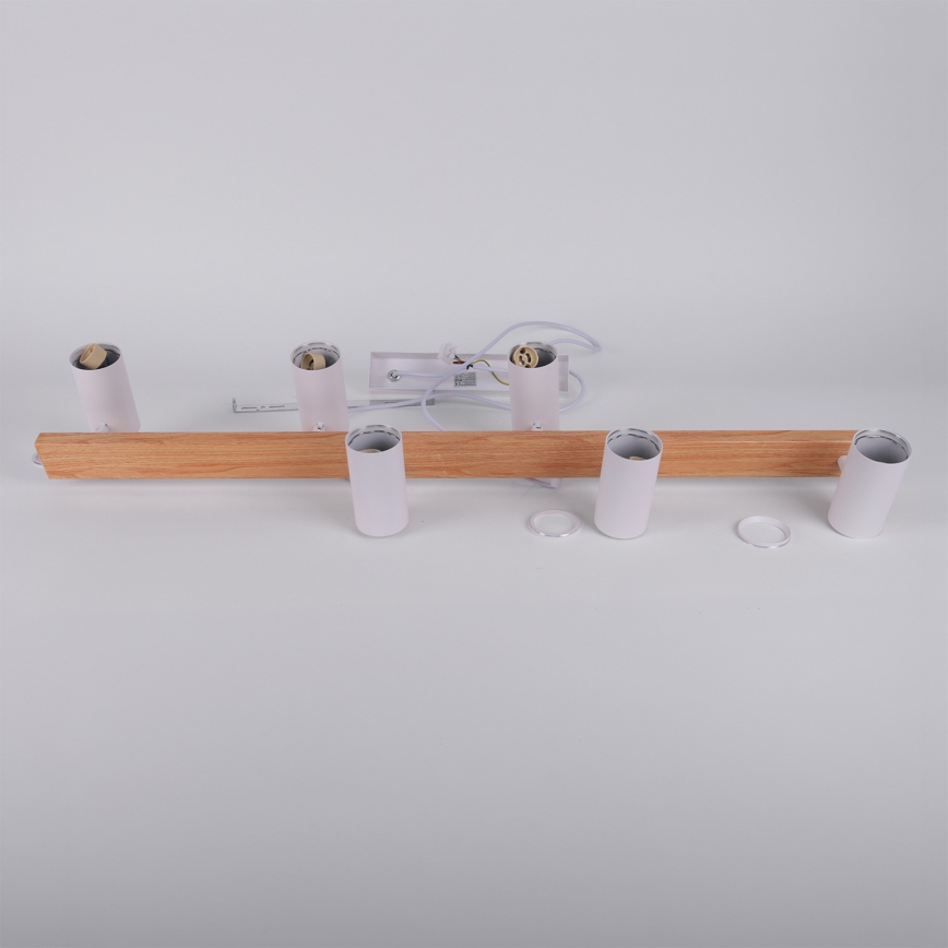 Brilagi - Rippvalgusti kaabliga SELE 6xGU10/30W/230V valge/tamme dekor