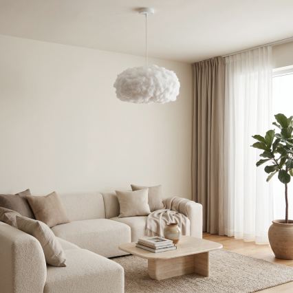 Brilagi - rippvalgusti kaabliga SOLEAIR 1xE27/60W/230V, läbimõõt 45 cm, valge