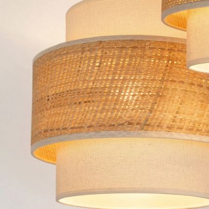 Brilagi - Rippvalgusti kaabliga SPACE 3xE27/60W/230V läbimõõt 40 cm beež/kreem