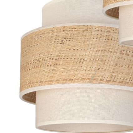 Brilagi - Rippvalgusti kaabliga SPACE 3xE27/60W/230V läbimõõt 40 cm beež/kreem