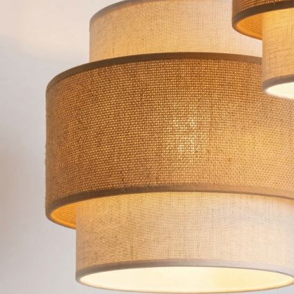 Brilagi - Rippvalgusti kaabliga SPACE 3xE27/60W/230V, läbimõõt 40 cm, beež/kreemjas