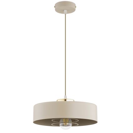 Brilagi - Rippvalgusti kaabliga SPRING 1xE27/60W/230V läbimõõt 30 cm beež/kuldne