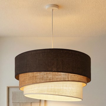 Brilagi - Rippvalgusti kaabliga TRIO 3xE27/60W/230V, läbimõõt 60 cm, pruun/beež/valge