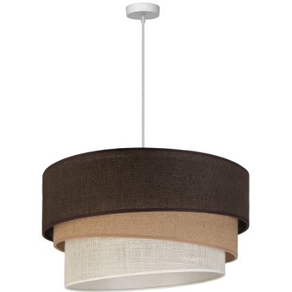 Brilagi - Rippvalgusti kaabliga TRIO 3xE27/60W/230V, läbimõõt 60 cm, pruun/beež/valge