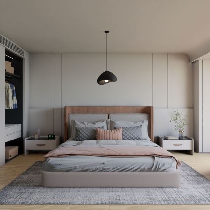 Brilagi - rippvalgusti kaabliga WABI SABI 1xE27/40W/230V, läbimõõt 33 cm, must