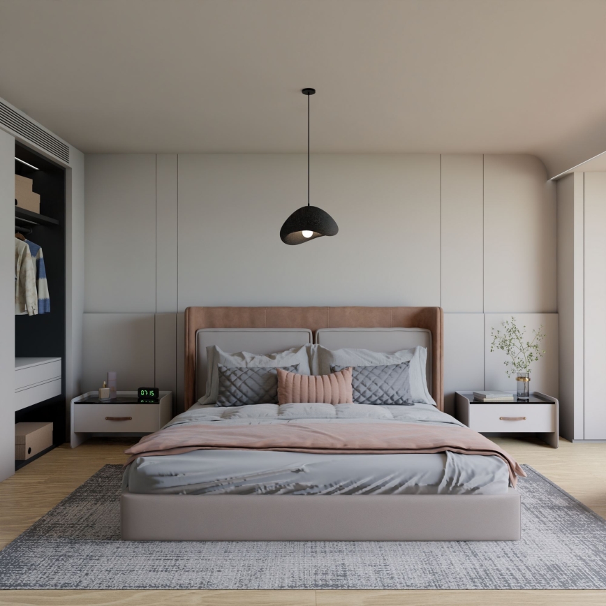 Brilagi - rippvalgusti kaabliga WABI SABI 1xE27/40W/230V, läbimõõt 33 cm, must