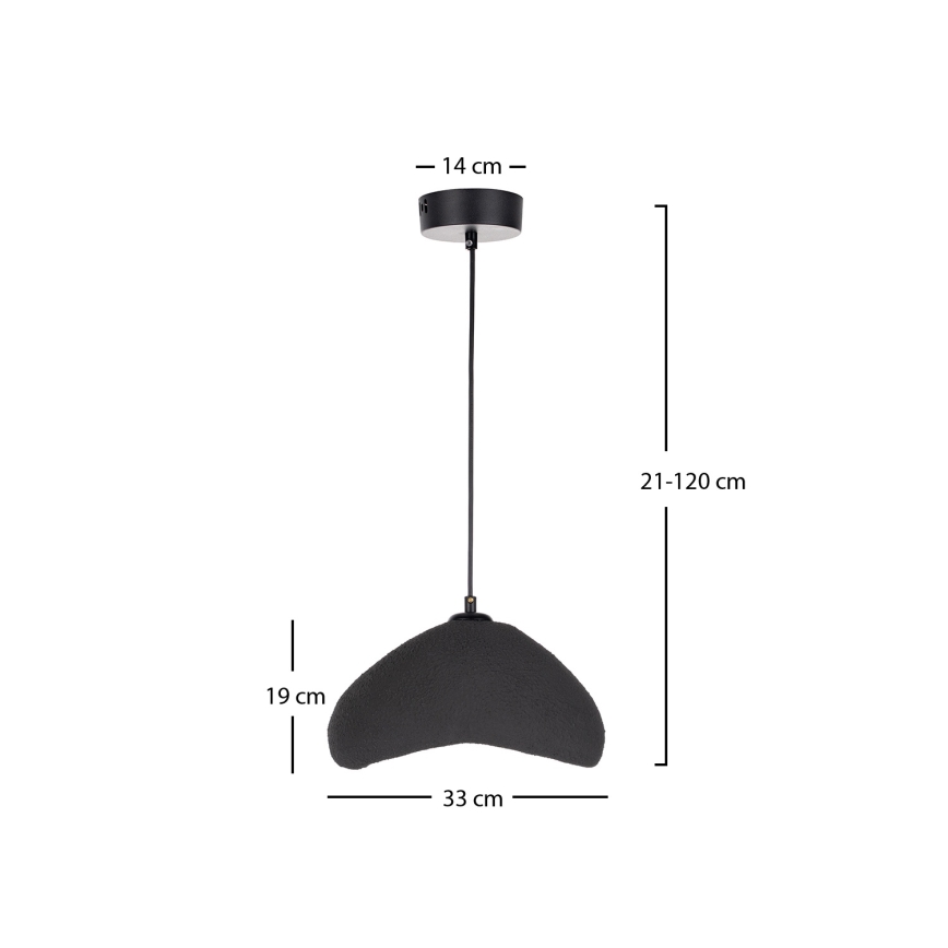Brilagi - rippvalgusti kaabliga WABI SABI 1xE27/40W/230V, läbimõõt 33 cm, must