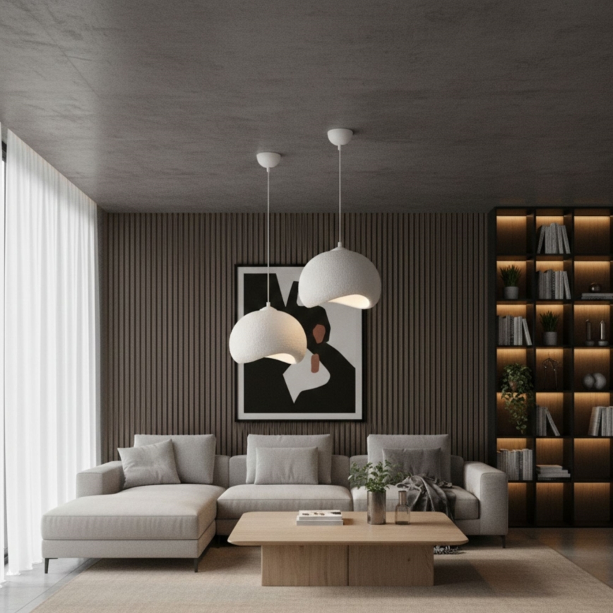 Brilagi - rippvalgusti kaabliga WABI SABI 1xE27/40W/230V läbimõõt 34 cm valge