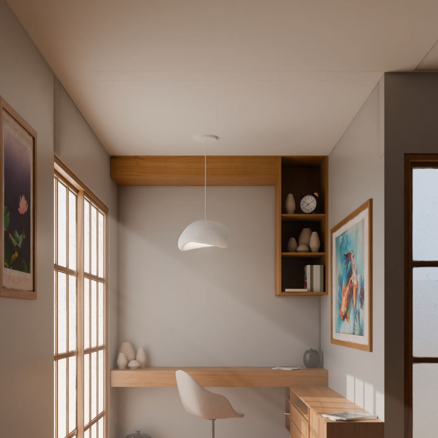 Brilagi - Rippvalgusti kaabliga WABI SABI 1xE27/40W/230V, läbimõõt 35 cm, valge