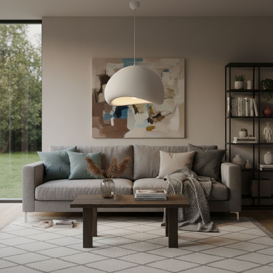 Brilagi - Rippvalgusti kaabliga WABI SABI 1xE27/40W/230V läbimõõt 50 cm valge