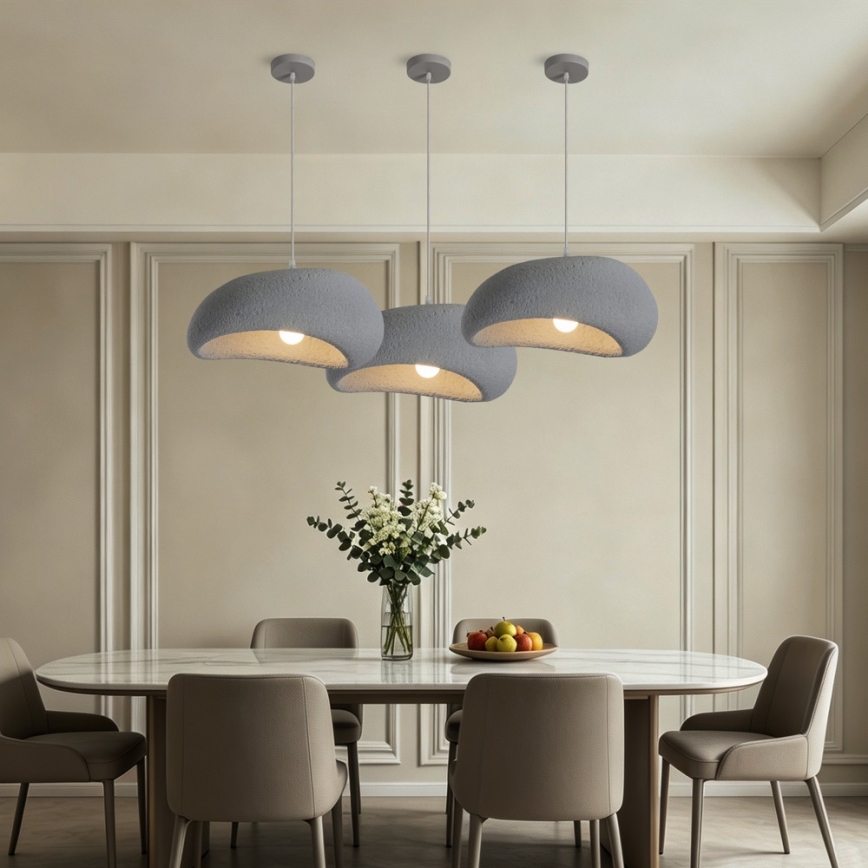 BRILAGI - Rippvalgusti kaabliga WABI SABI 1xE27/60W/230V, läbimõõt 40 cm, hall