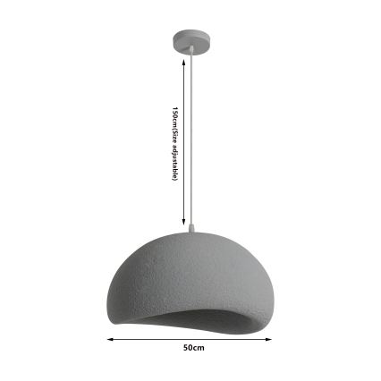 BRILAGI - Rippvalgusti kaabliga WABI SABI 1xE27/60W/230V läbimõõt 50 cm hall