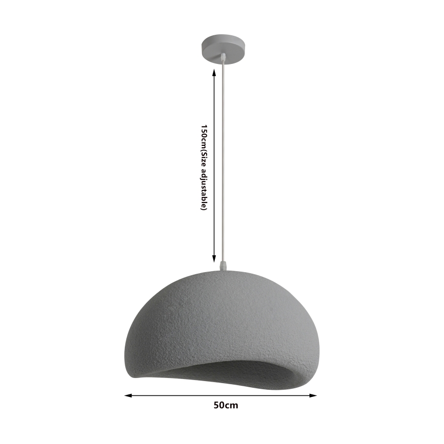 BRILAGI - Rippvalgusti kaabliga WABI SABI 1xE27/60W/230V läbimõõt 50 cm hall
