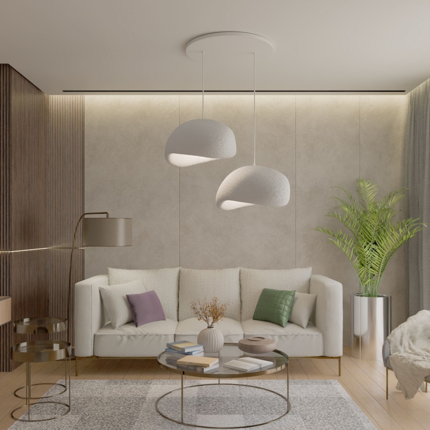 Brilagi - rippvalgusti kaabliga WABI SABI 2xE27/40W/230V läbimõõt 60 cm valge