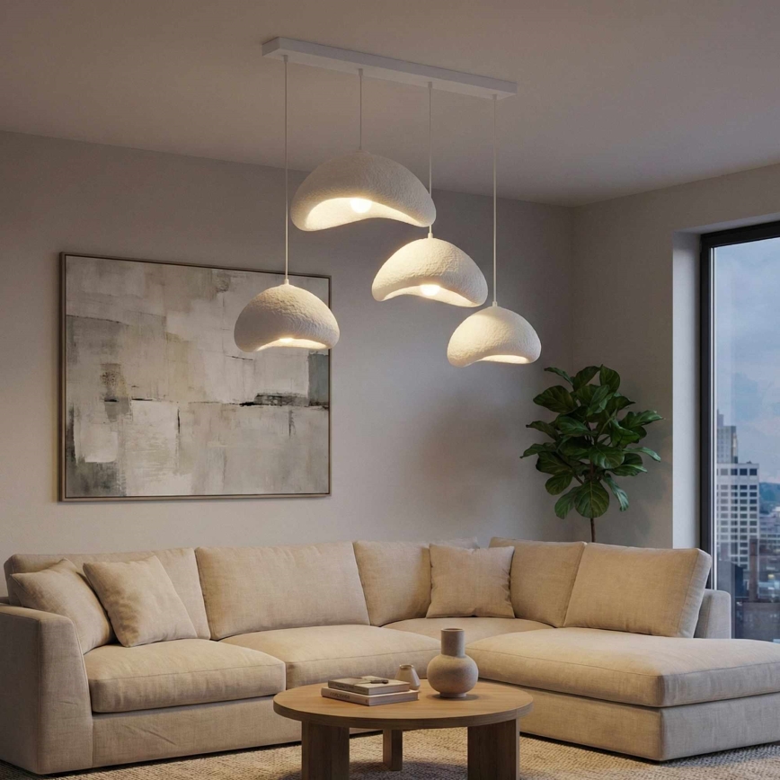 Brilagi - rippvalgusti kaabliga WABI SABI 4xE27/40W/230V valge