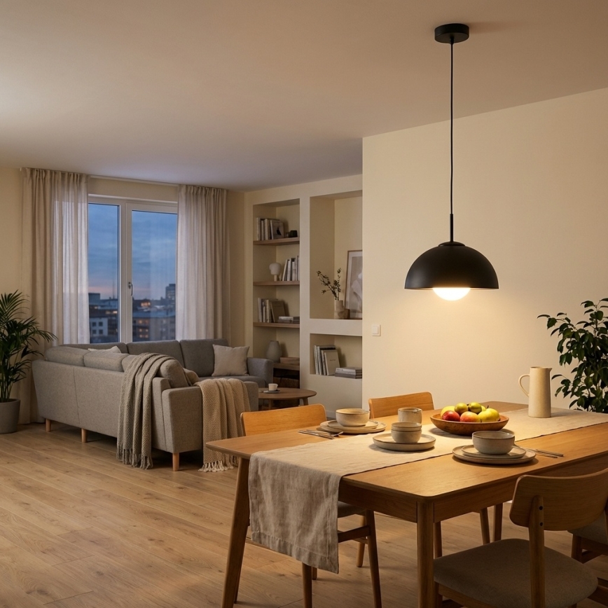BRILAGI - Rippvalgusti kaablil COSMO 1xE27/60W/230V Ø 30 cm must