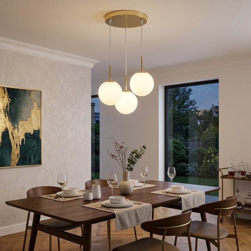 BRILAGI - Rippvalgusti kaablil MILO 3xE27/60W/230V kuldne