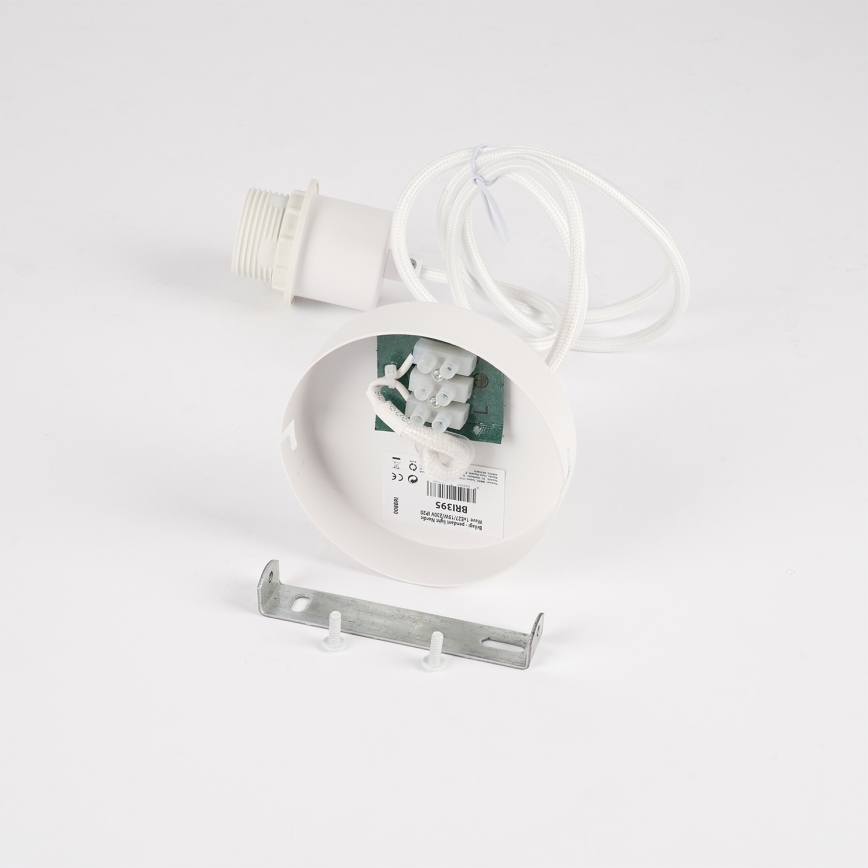 Brilagi - rippvalgusti kaablil NORDIC WAVE 1xE27/15W/230V läbimõõt 32 cm linane/valge