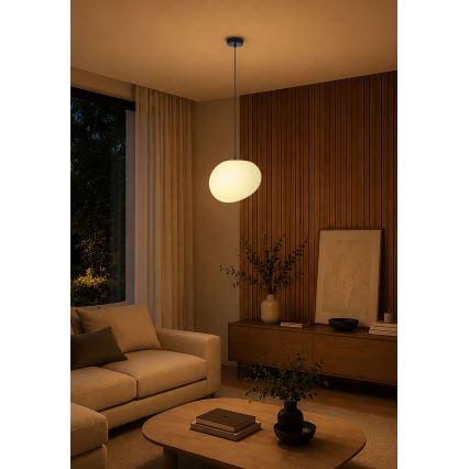 BRILAGI - rippvalgusti kaablil PEBBLES 1xE27/40W/230V läbimõõt 30 cm must