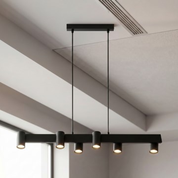Brilagi - Rippvalgusti kaablil SELE 6xGU10/30W/230V must
