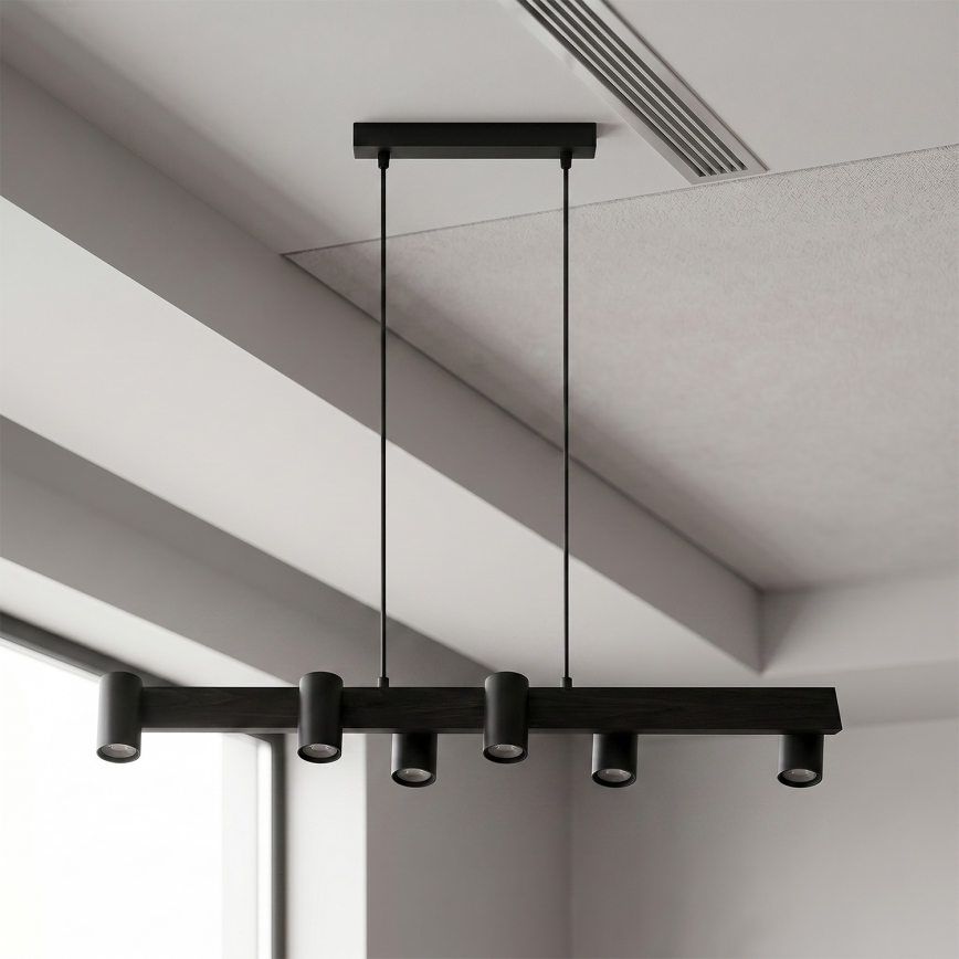 Brilagi - Rippvalgusti kaablil SELE 6xGU10/30W/230V must