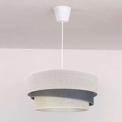 Brilagi - rippvalgusti kaablil TRIO 1xE27/60W/230V läbimõõt 40 cm kreemjas/hall