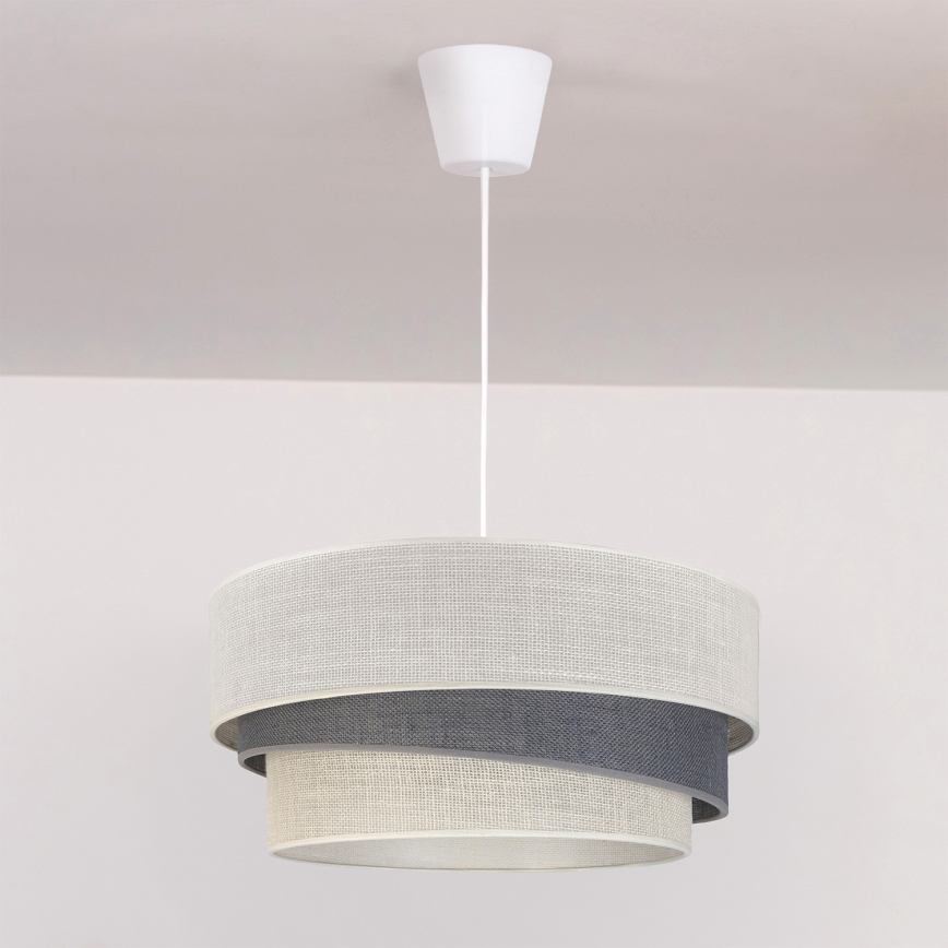 Brilagi - rippvalgusti kaablil TRIO 1xE27/60W/230V läbimõõt 40 cm kreemjas/hall