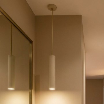 Brilagi - rippvalgusti kaablil TUBE 1xGU10/15W/230V beež/kuldne