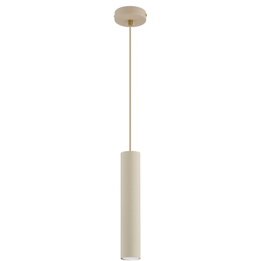 Brilagi - rippvalgusti kaablil TUBE 1xGU10/15W/230V beež/kuldne