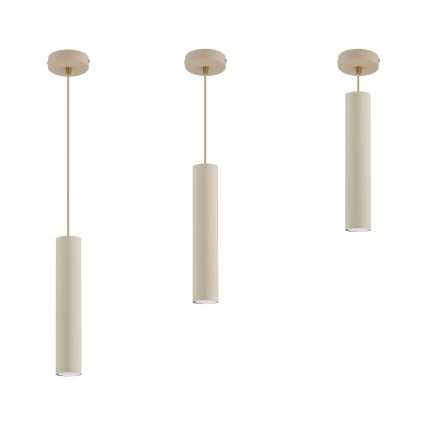Brilagi - rippvalgusti kaablil TUBE 1xGU10/15W/230V beež/kuldne