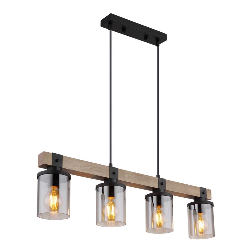 Brilagi - Rippvalgusti kaablil VISTA 4xE27/60W/230V tamm